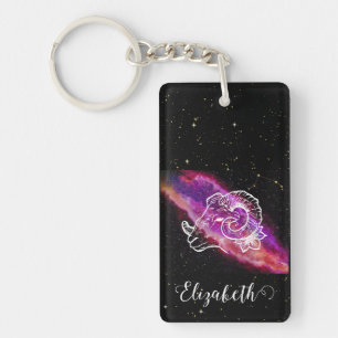 Galaxy Aries Zodiac Constellation Sign Sleutelhanger