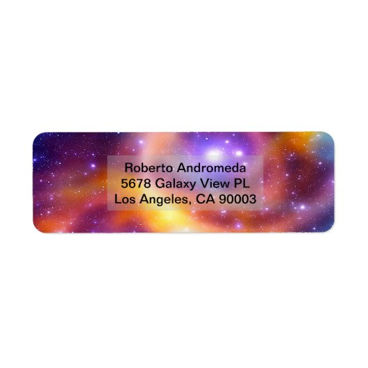 Galaxy Array of Stars and Gases Address Etiket (Voorkant)