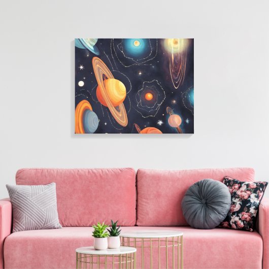 Galaxy Art Canvas Afdruk (Insitu (Woonkamer))