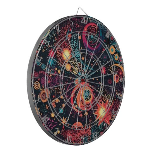 Galaxy Art Dartboard Dartbord (Voorkant Links)