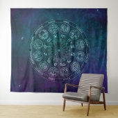 Galaxy Astrology Zodiac Signs Wandkleed (In Situ (horizontaal))