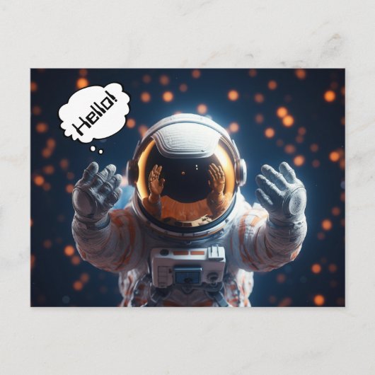 Galaxy Astronaut Briefkaart (Voorkant)