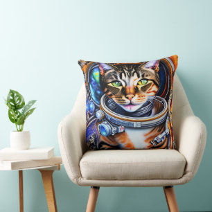 Galaxy Astronaut Cat Kussen