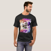 Galaxy Astronaut Cat Riding Rainbow Shark Unicorn T-shirt (Voorkant volledig)