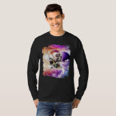 Galaxy Astronaut Cat Riding Rainbow Shark Unicorn T-shirt (Voorkant volledig)