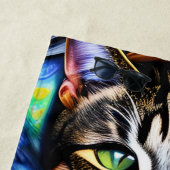 Galaxy Astronaut Cat Strandlaken (In situ)