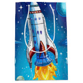 Galaxy Astronaut Space Shuttle Rocketship Verjaard Medium Cadeauzakje