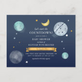 Galaxy Baby shower Invitati Waterverf Uitnodiging Briefkaart (Voorkant)
