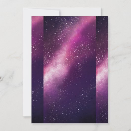 Galaxy Baby shower Kaart (Achterkant)