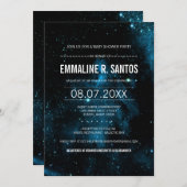 Galaxy Baby shower Uitnodigen Kaart (Voorkant / Achterkant)