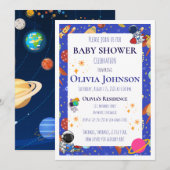 Galaxy Baby Shower Uitnodigingen (Voorkant / Achterkant)