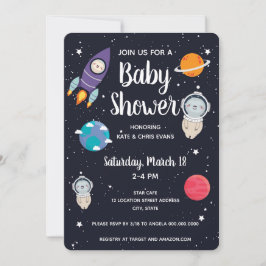 Galaxy-Baby shower van de zeemacht Kaart