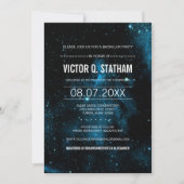 Galaxy Bachelor Party Invite Kaart (Voorkant)