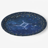 Galaxy background-Gemini-symbool Papieren Bordje (Gekanteld)