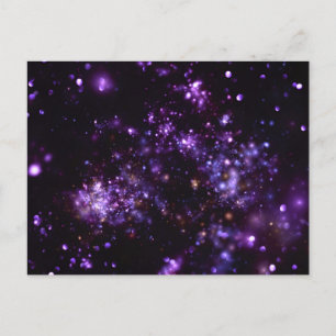 Galaxy Background - Paars Briefkaart