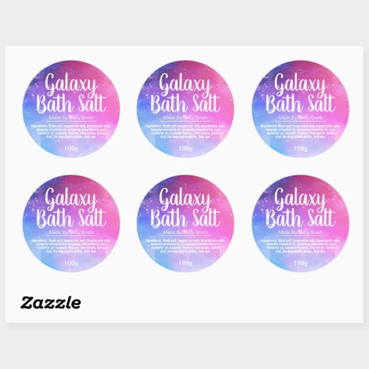 Galaxy Bath Salt Weak Labels (Vel)