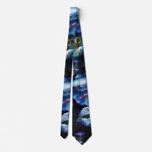 Galaxy-bezoekers in ruimtevaartSokken Stropdas (Achterkant)
