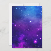 Galaxy Birthday Invitation Kaart (Achterkant)