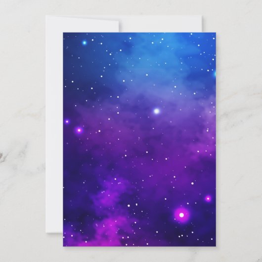 Galaxy Birthday Invitation Kaart (Achterkant)