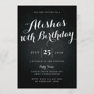 Galaxy Birthday Invitation Kaart