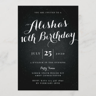 Galaxy Birthday Invitation Kaart