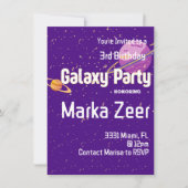 Galaxy Birthday Invitation Kaart (Voorkant)