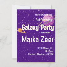 Galaxy Birthday Invitation