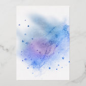 Galaxy Birthday Party Folie Uitnodiging (Achterkant)