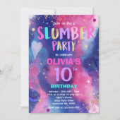 Galaxy Birthday Party Tween Galaxy Slumber Party Kaart (Voorkant)