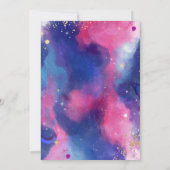 Galaxy Birthday Party Tween Galaxy Slumber Party Kaart (Achterkant)