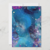 Galaxy Birthday Party Tween Galaxy Slumber Party Kaart (Achterkant)