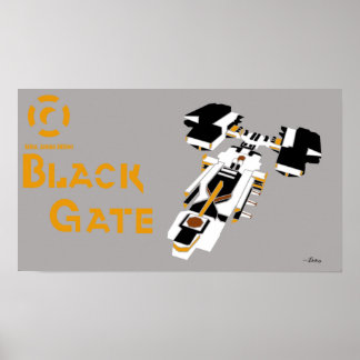Galaxy Black Gate Poster