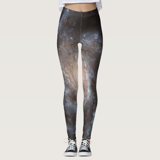 Galaxy Black Gold Yoga Pants Leggings (Voorkant)