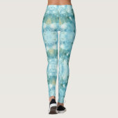 Galaxy blauwe waterverf leggings (Achterkant)