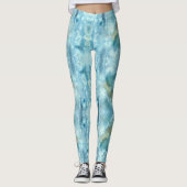 Galaxy blauwe waterverf leggings (Voorkant)