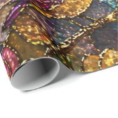 Galaxy Bloem Vogels Patroon Cadeaupapier (Rol Hoek)