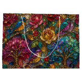 Galaxy Bloem Vogels Patroon Groot Cadeauzakje (Achterkant)