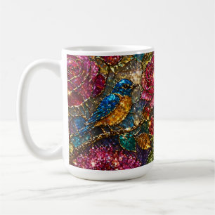 Galaxy Bloem Vogels Patroon Koffiemok