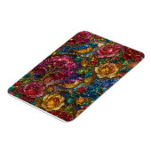 Galaxy Bloem Vogels Patroon Magneet (Linkerzijde)