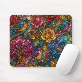 Galaxy Bloem Vogels Patroon Muismat