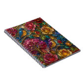 Galaxy Bloem Vogels Patroon Notitieboek (Rechterzijde)