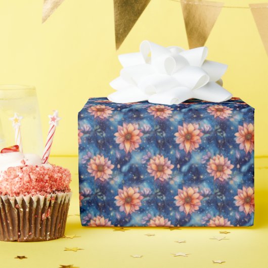 Galaxy Bloom Cadeaupapier (Verjaardagsfeest)