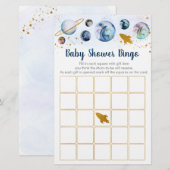 Galaxy Blue Baby shower Bingo Game (Voorkant / Achterkant)