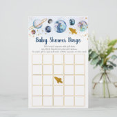 Galaxy Blue Baby shower Bingo Game (Staand voorkant)