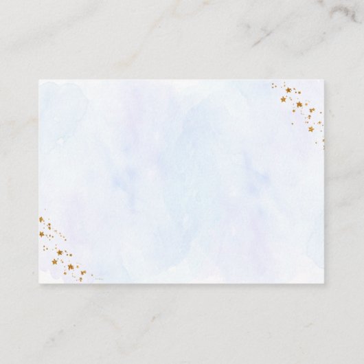 Galaxy Blue Baby shower Book Request Informatiekaartje (Achterkant)