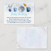 Galaxy Blue Baby shower Book Request Informatiekaartje (Voorkant / Achterkant)
