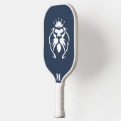 Galaxy Blue en White King Lion Modern Monogram Pickleball Paddle (Links)