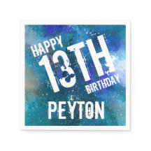 Galaxy Blue gepersonaliseerd verjaardagsfeestje