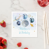 Galaxy Blue Gold Buitenspace Birthday Servet (Insitu)