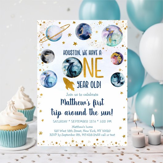 Galaxy Blue Gold eerste reis rond de zon Kaart